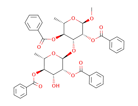 methyl 2,4-di-O-benzoyl-α-L-rhamnopyranosyl-(1->3)-2,4-di-O-benzoyl-α-L-rhamnopyranoside