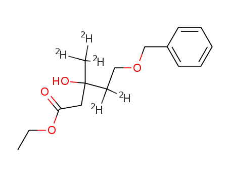 ethyl [4,4,6,6,6-<sup>(2)</sup>H<sub>5</sub>]-5-(benzyloxy)-3-hydroxy-3-methylpentanoate