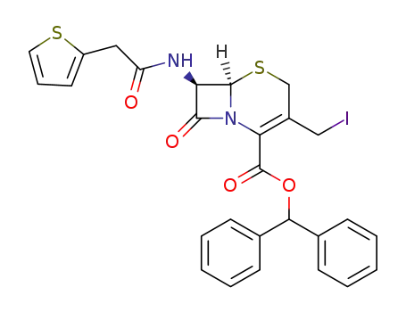 (6R,7R)-3-Iodomethyl-8-oxo-7-(2-thiophen-2-yl-acetylamino)-5-thia-1-aza-bicyclo[4.2.0]oct-2-ene-2-carboxylic acid benzhydryl ester
