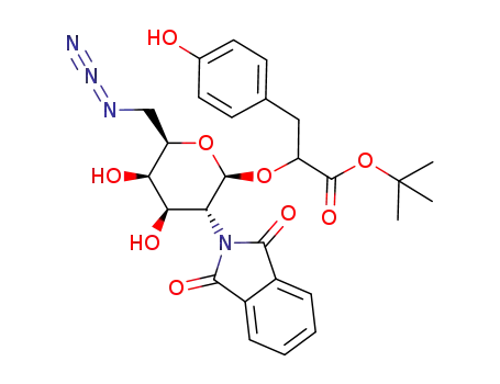t-butyl 2-(2'-deoxy-2'-phthalimido-6'-azido-6'-deoxy-β-D-galactopyranosyloxy)-3-hydroxyphenylpropanoate
