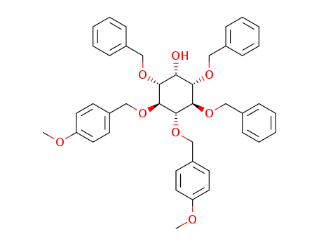 Molecular Structure of 501669-15-4 (Cyclohexanol,
3,4-bis[(4-methoxyphenyl)methoxy]-2,5,6-tris(phenylmethoxy)-,
(1R,2R,3S,4S,5R,6S)-)
