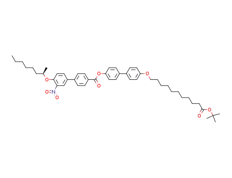 4'-(1-methyl-heptyloxy)-3'-nitro-biphenyl-4-carboxylic acid 4'-(10-<i>tert</i>-butoxycarbonyl-decyloxy)-biphenyl-4-yl ester