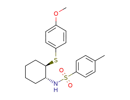 Molecular Structure of 68819-99-8 (Benzenesulfonamide,
N-[(1R,2R)-2-[(4-methoxyphenyl)thio]cyclohexyl]-4-methyl-, rel-)