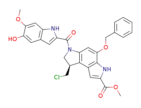 methyl 3-[(5-hydroxy-6-methoxyindol-2-yl)carbonyl]-(1R)-(chloromethyl)-5-benzyloxy-1,2-dihydro-3H-pyrrole[3,2-e]indole-7-carboxylate