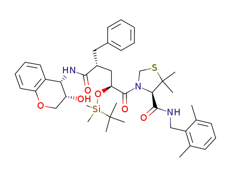 (R)-3-[(2S,4R)-2-(tert-Butyl-dimethyl-silanyloxy)-4-((3S,4S)-3-hydroxy-chroman-4-ylcarbamoyl)-5-phenyl-pentanoyl]-5,5-dimethyl-thiazolidine-4-carboxylic acid 2,6-dimethyl-benzylamide