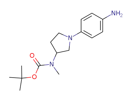 Carbamic acid, [1-(4-aminophenyl)-3-pyrrolidinyl]methyl-,
1,1-dimethylethyl ester