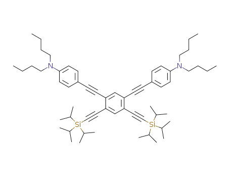 Benzenamine,
4,4'-[[4,6-bis[[tris(1-methylethyl)silyl]ethynyl]-1,3-phenylene]di-2,1-ethyne
diyl]bis[N,N-dibutyl-