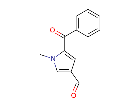 Molecular Structure of 161560-66-3 (1H-Pyrrole-3-carboxaldehyde, 5-benzoyl-1-methyl-)