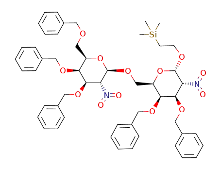 2-(trimethylsilyl)ethyl (3,4,6-tri-O-benzyl-2-deoxy-2-nitro-β-D-galactopyranosyl)-(1->6)-(3,4-di-O-benzyl-2-deoxy-2-nitro-α-D-galactopyranoside)