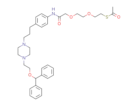 thioacetic acid (S)-2-{2-[(4-{3-[4-(2-benzhydryloxyethyl)piperazin-1-yl]propyl}phenylcarbamoyl)methoxy]ethoxy}ethyl ester