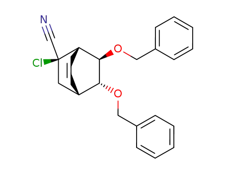Molecular Structure of 652990-95-9 (Bicyclo[2.2.2]oct-5-ene-2-carbonitrile,
2-chloro-7,8-bis(phenylmethoxy)-, (1S,2R,4R,7R,8R)-)