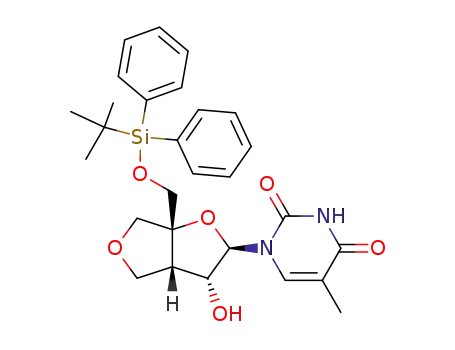 1-[6a-(<i>tert</i>-butyl-diphenyl-silanyloxymethyl)-3-hydroxy-hexahydro-furo[3,4-<i>b</i>]furan-2-yl]-5-methyl-1<i>H</i>-pyrimidine-2,4-dione