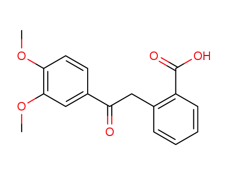 Molecular Structure of 33863-57-9 (Benzoic acid, 2-[2-(3,4-dimethoxyphenyl)-2-oxoethyl]-)