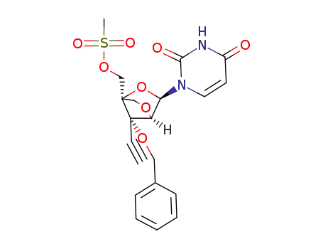 (1R,3R,4R,7S)-7-benzyloxy-7-ethynyl-1-(methanesulfonyloxy)methyl-3-(uracil-1-yl)-2,5-dioxabicyclo[2.2.1]heptane