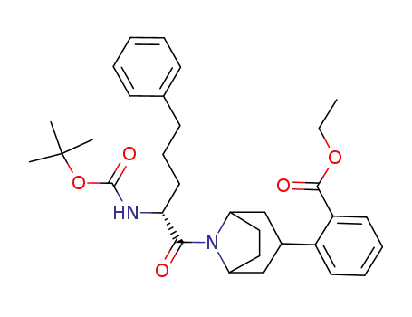 Benzoic acid,
2-[8-[(2R)-2-[[(1,1-dimethylethoxy)carbonyl]amino]-1-oxo-5-phenylpentyl
]-8-azabicyclo[3.2.1]oct-3-yl]-, ethyl ester