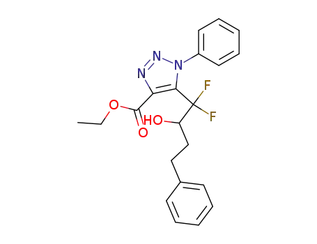 5-(1,1-difluoro-2-hydroxy-4-phenylbutyl)-1-phenyl-1H-1,2,3-triazole-4-carboxylic acid ethyl ester