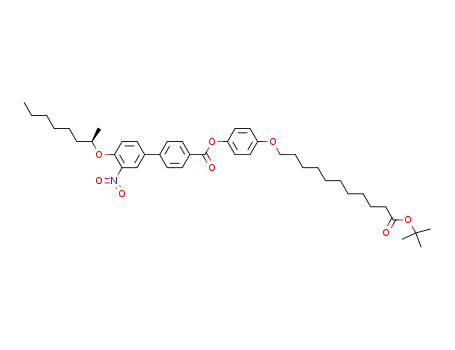 4''-[10-(tert-butyloxycarbonyl)decyloxy]phenyl 4-[4'-(2-(R)-octyloxy)-3'-nitrophenyl]benzoate