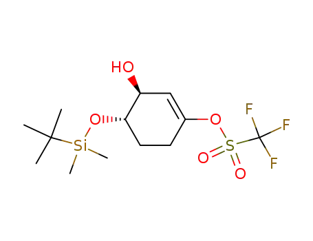 Methanesulfonic acid, trifluoro-,
(3S,4S)-4-[[(1,1-dimethylethyl)dimethylsilyl]oxy]-3-hydroxy-1-cyclohexen-
1-yl ester