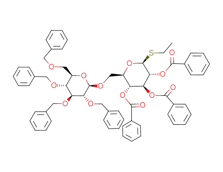 ethyl 2,3,4-tri-O-benzoyl-6-O-(2',3',4',6'-tetra-O-benzyl-β-D-glucopyranosyl)-1-thio-β-D-glucopyranoside