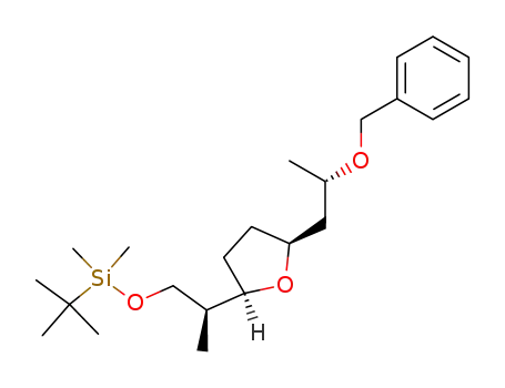 Silane,
(1,1-dimethylethyl)dimethyl[(2S)-2-[(2R,5S)-tetrahydro-5-[(2S)-2-(phenyl
methoxy)propyl]-2-furanyl]propoxy]-