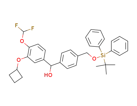 (+/-)-[(3-cyclobutyloxy-4-difluoromethoxy)phenyl][4-(1-tert-butyldiphenylsilyloxymethyl)phenyl]methanol