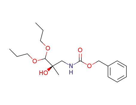 Molecular Structure of 600714-51-0 (Carbamic acid, [(2R)-2-hydroxy-2-methyl-3,3-dipropoxypropyl]-,
phenylmethyl ester)