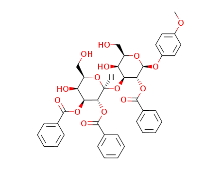4-methoxyphenyl O-(2,3-di-O-benzoyl-β-D-galactopyranosyl)-(1->3)-2-O-benzoyl-β-D-galactopyranoside
