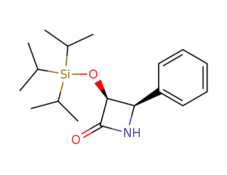 Molecular Structure of 132201-31-1 (2-Azetidinone, 4-phenyl-3-[[tris(1-methylethyl)silyl]oxy]-, (3S,4R)-)