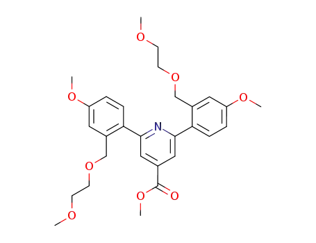 Molecular Structure of 816446-58-9 (4-Pyridinecarboxylic acid,
2,6-bis[4-methoxy-2-[(2-methoxyethoxy)methyl]phenyl]-, methyl ester)
