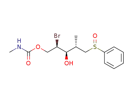 2-bromo-1-N-methylcarbonyloxy-4-methyl-5(RS<sub>S</sub>)-phenylsulfinyl-(2R,3R,4S)-pentan-3-ol
