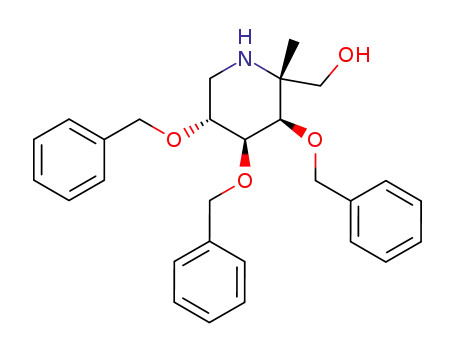 (2R,3R,4S,5R)-3,4,5-tris(benzyloxy)-2-hydroxymethyl-2-methylpiperidine