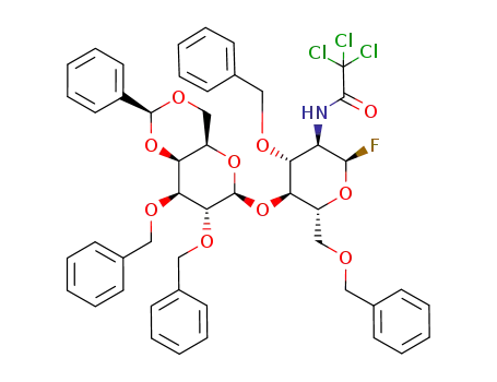 2,3-di-O-benzyl-4,6-O-benzylidene-β-D-galactopyranosyl-(1->4)-3,6-di-O-benzyl-2-deoxy-2-trichloroacetamido-α-D-glucopyranosyl fluoride