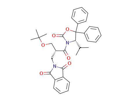 2-[(2R)-2-[(1,1-dimethylethoxy)methyl]-3-[(4S)-4-(1-methylethyl)-2-oxo-5,5-diphenyloxazolidin-3-yl]-3-oxopropyl]-1H-isoindole-1,3(2H)-dione