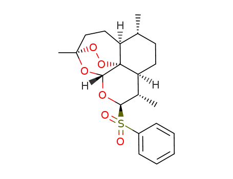 Molecular Structure of 458535-73-4 (10β-benzenesulfonyl-9-epi-dihydroartemisinin)