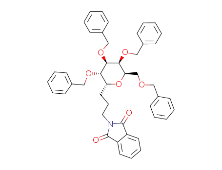 2-[3-((2R,3S,4R,5S,6R)-3,4,5-Tris-benzyloxy-6-benzyloxymethyl-tetrahydro-pyran-2-yl)-propyl]-isoindole-1,3-dione