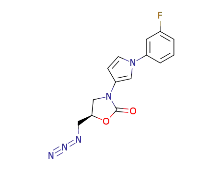 5-azidomethyl-3-[1-(3-fluoro-phenyl)-1<i>H</i>-pyrrol-3-yl]-oxazolidin-2-one