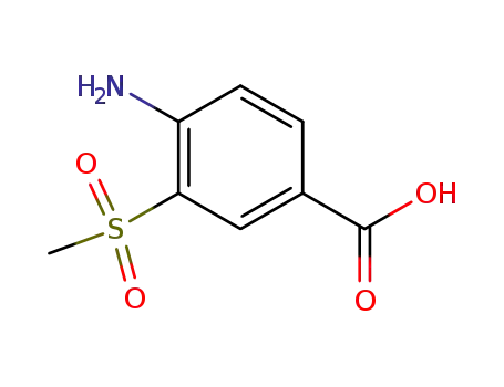Molecular Structure of 34263-58-6 (4-AMino-3-Methanesulfonylbenzoic acid)