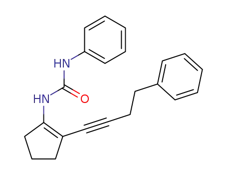 Molecular Structure of 588700-08-7 (Urea, N-phenyl-N'-[2-(4-phenyl-1-butynyl)-1-cyclopenten-1-yl]-)