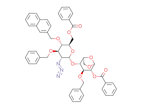 1,6-anhydro-4-O-[2-azido-6-O-benzoyl-3-O-benzyl-2-deoxy-4-O-(2-naphthylmethyl)-α-D-glucopyranosyl]-2-O-benzoyl-3-O-benzyl-β-L-idopyranose