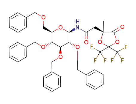 N-(2,3,4,6-tetra-O-benzyl-β-D-glucopyranosyl)-2-[(5S)-5-methyl-4-oxo-2,2-bis(trifluoromethyl)-1,3-dioxolan-5-yl]acetamide