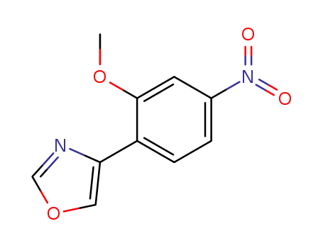 Molecular Structure of 678970-29-1 (4-(2-methoxy-4-nitro-phenyl)-oxazole)