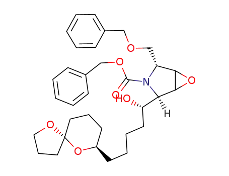 (2R,4R)-2-Benzyloxymethyl-4-((S)-5-(5R,7R)-1,6-dioxa-spiro[4.5]dec-7-yl-1-hydroxy-pentyl)-6-oxa-3-aza-bicyclo[3.1.0]hexane-3-carboxylic acid benzyl ester