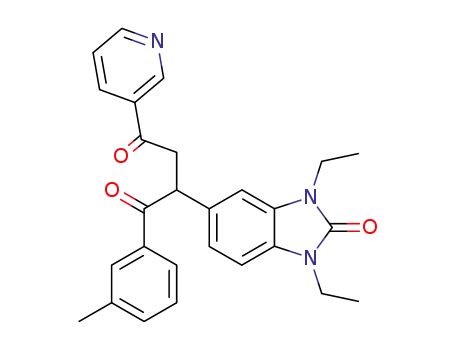 Molecular Structure of 459217-07-3 (1,4-Butanedione,
2-(1,3-diethyl-2,3-dihydro-2-oxo-1H-benzimidazol-5-yl)-1-(3-methylphen
yl)-4-(3-pyridinyl)-)