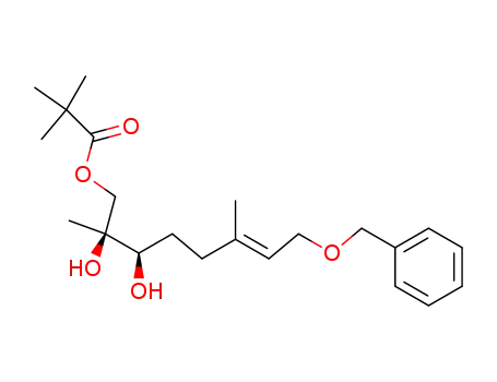 (+)-(2S,3R,6E)-2,2-dimethylpropionic acid 8-benzyloxy-2,3-dihydroxy-2,6-dimethyl-oct-6-enyl ester