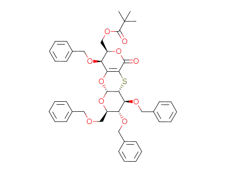 2,2-Dimethyl-propionic acid (2R,3R,4S,4aR,7R,8S,9aR)-3,4,8-tris-benzyloxy-2-benzyloxymethyl-5-oxo-3,4,4a,5,8,9a-hexahydro-2H,7H-1,6,9-trioxa-10-thia-anthracen-7-ylmethyl ester