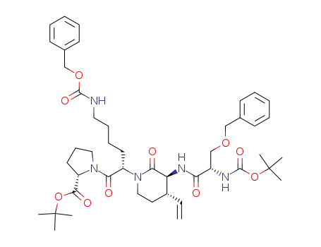 (2S,2'S,3''S,4''S,2'''S)-1-{2'-[3''-(3'''-benzyloxy-2'''-tert-butoxycarbonylamino-propionylamino)-2''-oxo-4''-vinyl-piperidin-1''-yl]-6'-benzyloxycarbonylamino-hexanoyl}-pyrrolidine-2-carboxylic acid tert-butyl ester