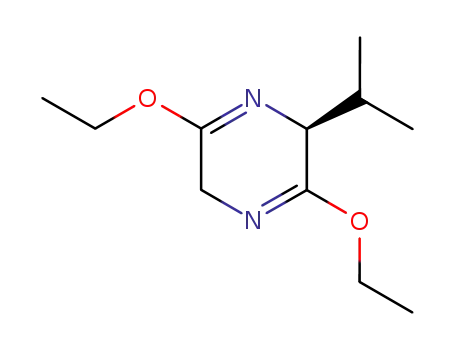 Molecular Structure of 134870-62-5 ((S)-2,5-Dihydro-3,6-diethoxy-2-isopropylpyrazine)
