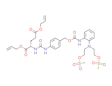 diallyl 4-{[2'-(N,N-bis(2''-mesyloxyethyl)amino)phenyl]carbamoyloxymethyl}phenylcarbamoyl-L-glutamate