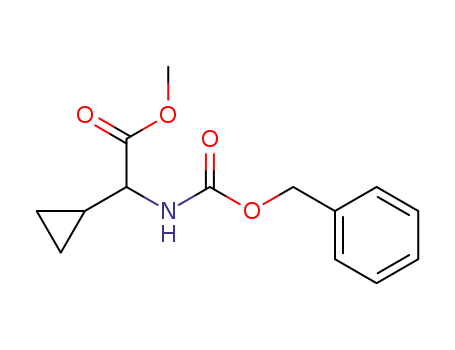 Molecular Structure of 106872-31-5 (methyl 2-(N-benzyloxycarbonylamino)-2-cyclopropylacetate)