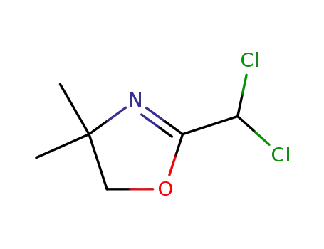 Molecular Structure of 65029-00-7 (Oxazole, 2-(dichloromethyl)-4,5-dihydro-4,4-dimethyl-)